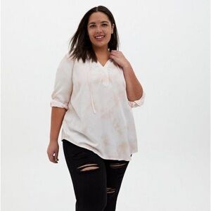Torrid Rayon Twill Peasant Blouse